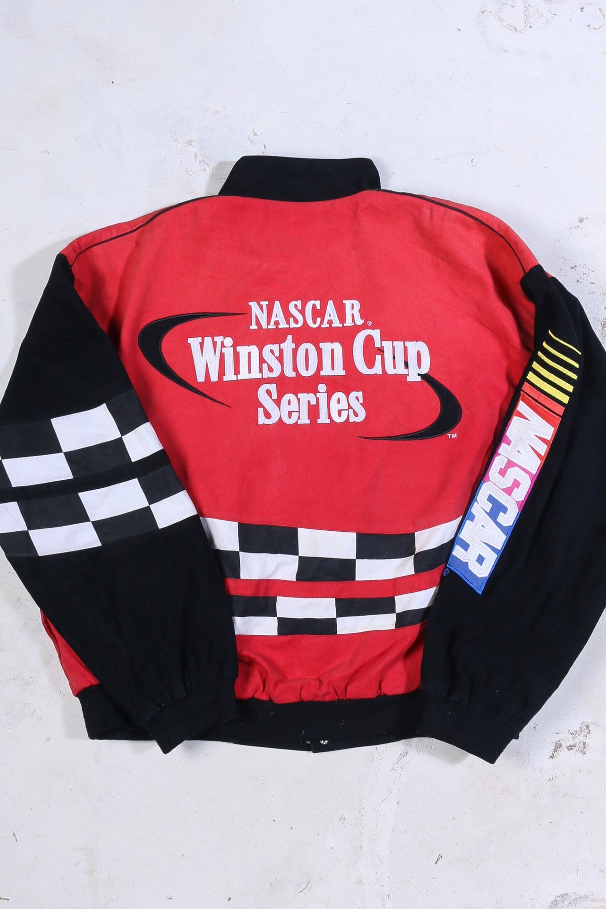 Racing Checkered Flag Sherpa Jacket – Premium Cold-Weather Track Gear
