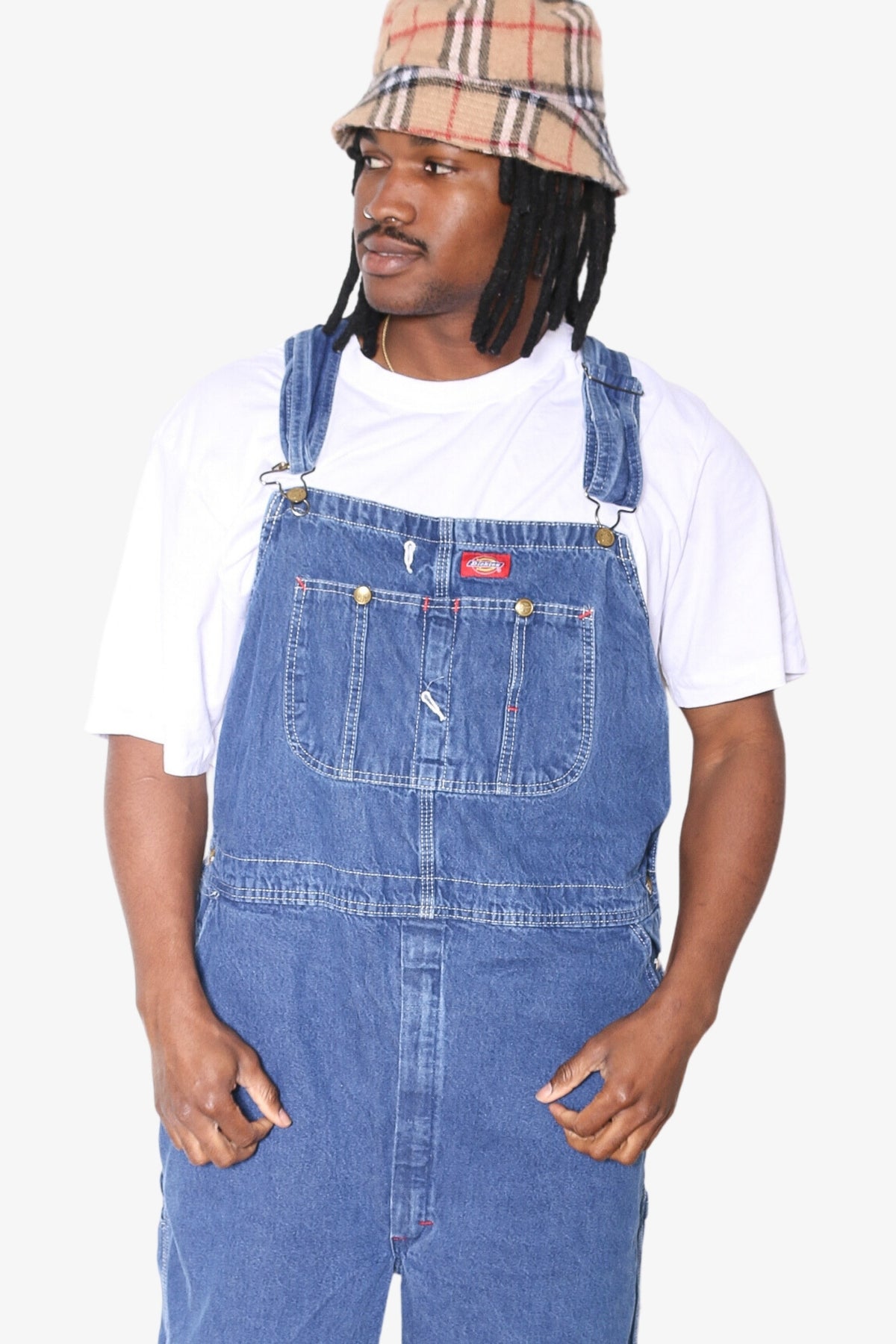 NWT Vintage Dickies Bib Overalls Button Fly Dark Wash buy 8339L Men's Size 40x30 NEW