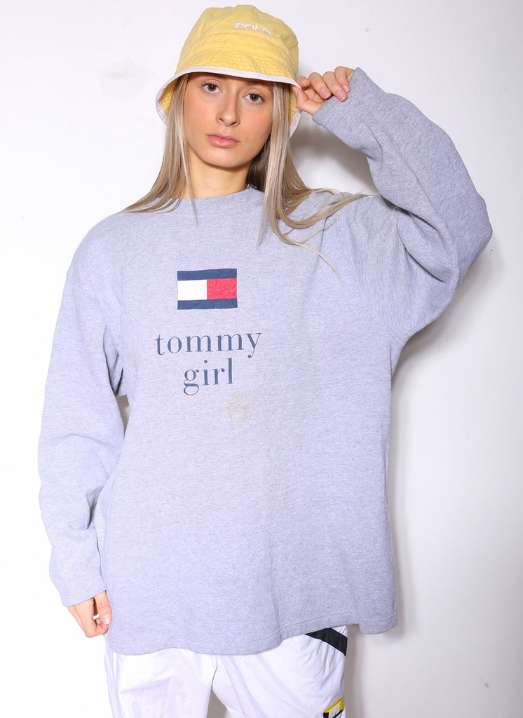 90'S TOMMY HILFIGER GIRL SWEATSHIRT *SMALL MARKS ON FRONT